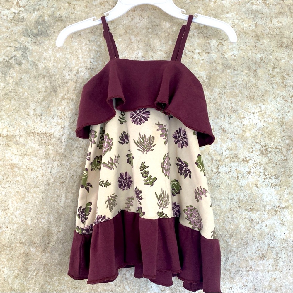 L'ovedbaby purple and cream succulent Dress